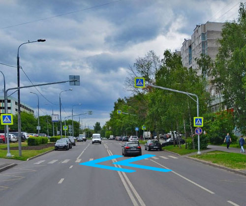 После выхода из автобуса переходите дорогу